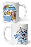 Arjantin Kupa Bardak 2 Adet Seyahat Hatıra Argentina Mug