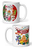 Meksika Kupa Bardak 2 Adet Seyahat Hatıra Mexico Mug