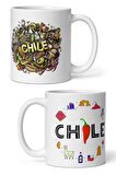 Şili Kupa Bardak 2 Adet Seyahat Hatıra Chile Mug