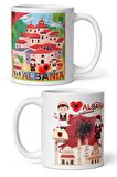 Arnavutluk Kupa Bardak 2 Adet Seyahat Hatıra Albania Mug