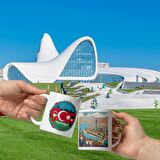 Azerbaycan Kupa Bardak 2 Adet Seyahat Hatıra Azerbaijan Mug