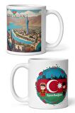 Azerbaycan Kupa Bardak 2 Adet Seyahat Hatıra Azerbaijan Mug