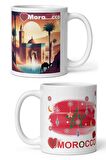 Fas Kupa Bardak 2 Adet Seyahat Hatıra Morocco Mug