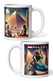 Mısır Kupa Bardak 2 Adet Seyahat Hatıra Egypt Mug