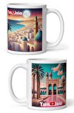 Tunus Kupa Bardak 2 Adet Seyahat Hatıra Tunisia Mug