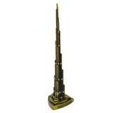 Vintage Metal Taşlı Burj Khalifa Biblo Antik Bronz 25 cm Burç Halife