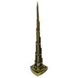 Vintage Metal Taşlı Burj Khalifa Biblo Antik Bronz 25 cm Burç Halife