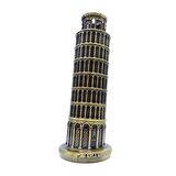 Vintage Metal İtalya Pisa Kulesi Biblo Antik Bronz 18 cm