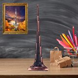 Vintage Metal Burj Khalifa Biblo Bakır 22 cm Burç Halife