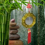 Feng Shui Şans ve Bereket Beşli Set Bagua Ayna Para Dragon ve Maneki Neko