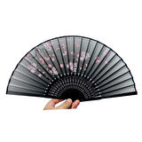 Japon Bambu Kumaş Yelpaze Çanta Boy Stant Hediyeli No.135
