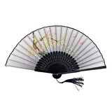 Japon Bambu Kumaş Yelpaze Çanta Boy Stant Hediyeli No.137