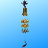 Çin Feng Shui Rüzgar Çanı Dekoratif Büyük Zil Sekiz Çan