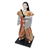 Geleneksel Japon Samuray Ninja Bebek Kabuki Biblo 30 cm No.3