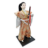 Geleneksel Japon Samuray Ninja Bebek Kabuki Biblo 30 cm No.3