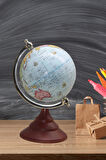 Dünya Küre Stantlı Dekoratif Döner World Globe SL339-F 26cm