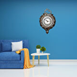 Duvar Saati Tavuskuşu Temalı Büyük Polyester Saat No.1 50 x 70 cm