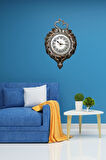 Duvar Saati Tavuskuşu Temalı Büyük Polyester Saat No.1 50 x 70 cm
