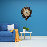 Duvar Saati Tavuskuşu Temalı Büyük Polyester Saat No.2 50 x 80 cm
