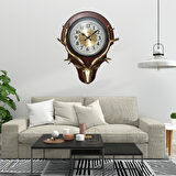 Duvar Saati Geyik Temalı Büyük Polyester Saat No.2 45 x 60 cm