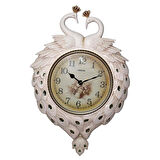 Duvar Saati Tavuskuşu Temalı Büyük Polyester Saat No.2 50 x 70 cm