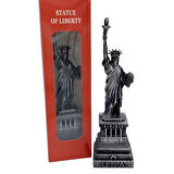Metal Özgürlük Heykeli Gümüş Vintage Dekor USA 25cm