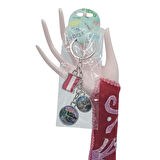 Avusturya Üçlü Epoksi Metal Çift Taraflı Damla Anahtarlık Austria