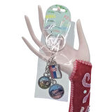 Sırbistan Üçlü Epoksi Metal Çift Taraflı Damla Anahtarlık Serbia