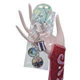 Tayland Üçlü Epoksi Metal Çift Taraflı Damla Anahtarlık Thailand