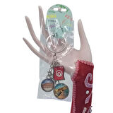 Tunus Üçlü Epoksi Metal Çift Taraflı Damla Anahtarlık Tunisia