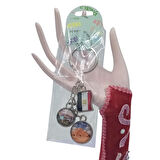 Mısır Üçlü Epoksi Metal Çift Taraflı Damla Anahtarlık Egypt