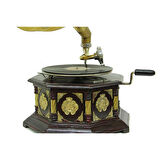 Gramofon Sekizgen Bronz Kakma Kurmalı Plakçalar ASIG523O