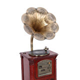 Gramofon Plakçalar Ahşap Standlı 150cm Radyo Bluetooth Usb C0997