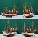 Dekoratif Retro Metal Yolcu Gemisi Vintage 31cm No.3