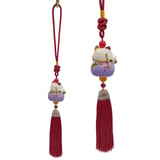 Feng Shui Maneki Neko Şans Kedisi Mor No.1