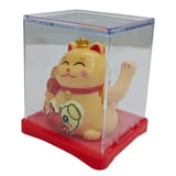Maneki Neko El Sallayan Mini Şans Kedisi Krem Solar Güneş Enerjili 5x5cm F11KRM11