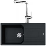 Franke Urban UBG 611-100 Nero Granit Eviye-Active Plus Doccia 2.0 Krom Batarya Seti