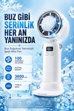 Taşınabilir El Vantilatörü ve Masaüstü Fanı, 200 Kademeli Ayarlanabilir Hız, Dijital Ekranlı, Şarj Edilebilir Mini Fan, Çıkarılabilir Masaüstü Standlı, Sessiz Güçlü Soğutucu Fan