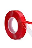  Silikonlu Kırmızı Çift Taraflı  Bant 18mm X 2metre