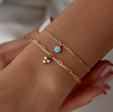 Tria İnci Charm Bileklik