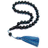 Küre Kesim 16x14 mm Koleksiyonluk İri Boy Simli Katalin 48 cm Saray Püsküllü Tesbih 