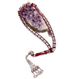 Fıçı Kesim 10x10 mm Özel Seri Yoğun Gümüş İşlemeli Ateş Kehribar Tesbih 