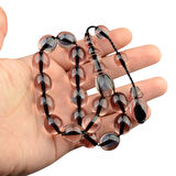  Sistem Püsküllü 16x14mm Efe Boy Ateş Kehribar Tesbih 