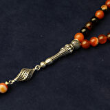Gümüş İmame Gümüş Püskül Küre Kesim 8x8 mm Doğal Jasper Taşı Tesbih 