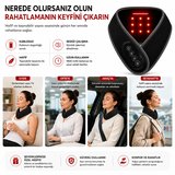 Graphene Isı Teknolojili Boyun Isıtıcı Masaj Aleti 5 Kademeli Isı Ayarı 3 Kademeli Titreşim USB Şarjlı Kablosuz Boyun Destekleyici