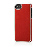 Adopted iPhone SE/5S/5 ile Uyumlu Deri Wrap Kılıf Kırmızı APH11156
