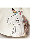 Kız Çocuk Unicorn Desenli Elbise