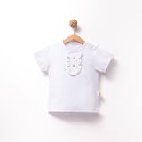 Kız Çocuk Kaşkorse Kumaş Kısa Kollu  Tişört