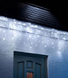 Beyaz Dekoratif Saçak Perde Led Aydınlatma İç/Dış Mekan 20 Metre Birbirine Eklenebilir 220V 8 Animasyonlu