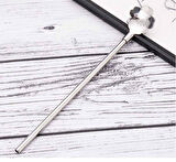 Paslanmaz Metal 2 li Kaşıklı Pipet Fırça Seti